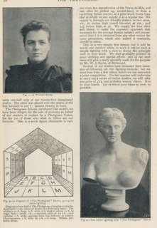The White Pillar, Naked boy near a pillar, page, photomechanical print, photographer: Wilhelm von