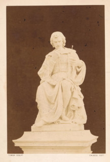 Statue of Evangelista Torricelli, photograph, page, photographer: Caldesi & Co, Italy, c. 1854 - in