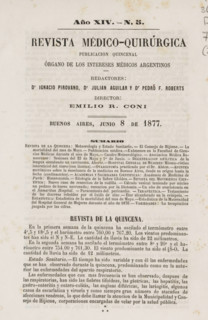 Revista médico-quirúrgica, magazine, publisher: Órgano de los Intereses Médicos Argentinos, Buenos