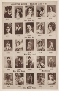 25 portraits of Edna May, Molly Lowell, Belle Harpur and Maudie Francis, Collection Nilsson -