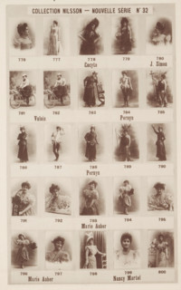 25 portraits of Cocyte, J. Simon, Valois, Pernyn, Marie Auber and Nancy Martel, Collection Nilsson