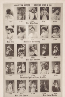 25 portraits of Alice Davis, Elaine Ravensberg, Sybil Arundale, Grace Arundale, Lillie Leverne and