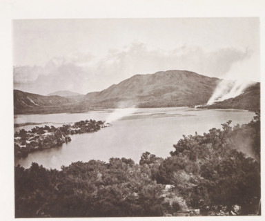 View of Lake Rotomahana, page, photomechanical print, photographer: Daniel Louis Mundy, New