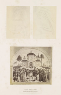 Three photo reproductions of a publication by the Arundel Society with images by Pinturicchio,