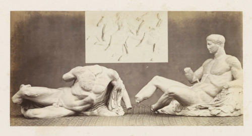 Sculptures from the Parthenon in Athens, photograph, page, inscription: 'Occasional publications,