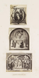 Three photographic reproductions of a publication by the Arundel Society with paintings and a