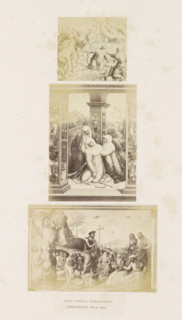 Three photographic reproductions of a publication by the Arundel Society with paintings by Raphael,