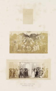 Three photo reproductions of a publication by the Arundel Society with frescoes by Rafael and