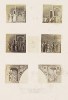 Seven photo reproductions of a publication by the Arundel Society with prints after Giotto,