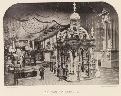 Exhibition of German objects during the World Exhibition in Antwerp, Section d'Allemagne, page,