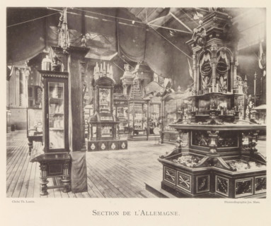 Exhibition of German objects during the world exhibition in Antwerp, Section de l'Allemagne, page,