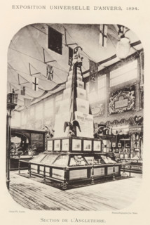 Exhibition of British objects during the World Exhibition in Antwerp, Section de l'Angleterre,