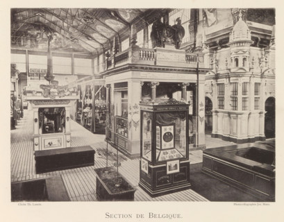Section de Belgique, Expositie van Belgische beelden tijdens de wereldtentoonstelling te Antwerpen,
