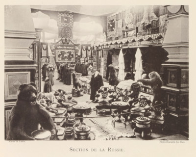 Section de la Russie, Exhibition of Russian fur products during the world exhibition in Antwerp,