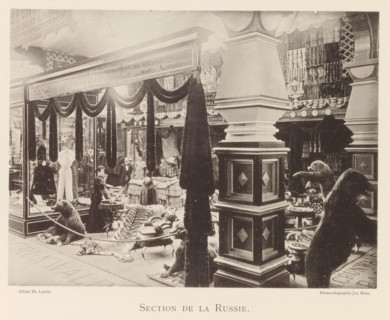Section de la Russie, Exhibition of Russian fur products during the World Exhibition in Antwerp,