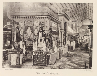 Exhibition of Ottoman objects during the World Exhibition in Antwerp, Section Ottomane, page,