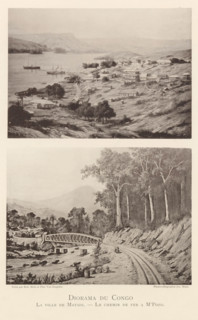 Diorama du Congo, Two photo reproductions of paintings depicting a view of Matadi and the railway
