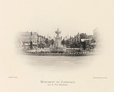 Monument du commerce, par A. van Beurden, Monument to Commerce in Antwerp, page, photomechanical