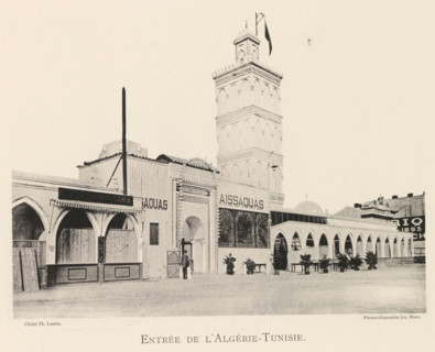 Entrée de l'Algérie-Tunisie, Exterior of the pavilion of Algeria and Tunisia at the world