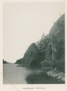 Kaarnesaari. Sortavala, Rocks on a water, page, photomechanical print, photographer: Impi Backman,