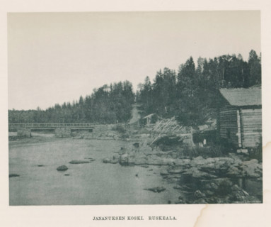 Jananuksen koski - Ruskeala, View of a river in Ruskeala, page, photomechanical print,