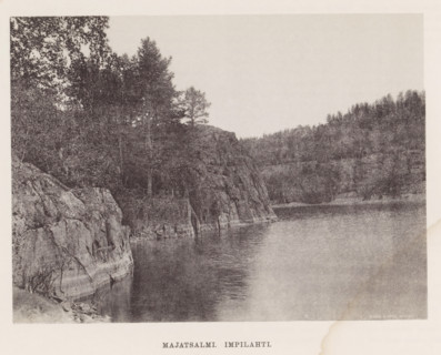 View of a river, Majatsalmi Impilahti, page, photomechanical print, photographer: Impi Backman,