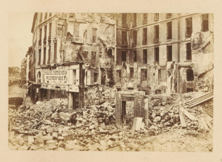 Carrefour de la Croix Rouge, View of a destroyed building at Carrefour de la Croix Rouge,