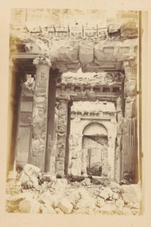 View of the ruined interior of the Tuileries Palace in Paris, Palais des Tuileries - vue interiore,