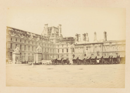 Palais des Tuileries - vue extérieurre, View of the destroyed Tuileries Palace in Paris,