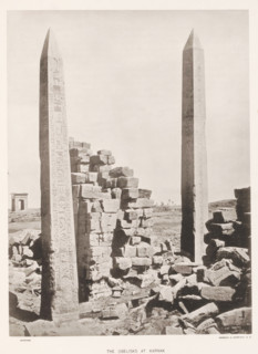 The obelisks at Karnak, page, photomechanical print, number: 'Plate XL', Karnak, cliché maker: