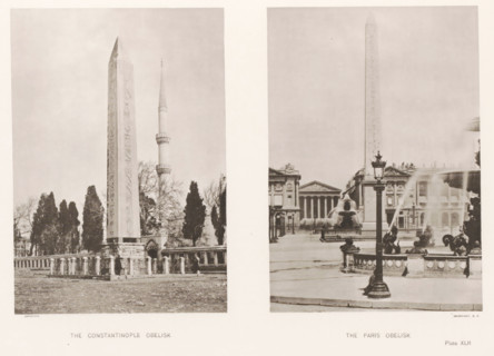 The Constantinople obelisk, The Paris obelisk, page, photomechanical print, number: 'Plate XLII',