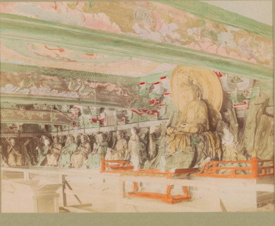 Sculptures in the Chion-in temple in Kyoto, photograph, page, Chion-in, Japan, c. 1887 - in or