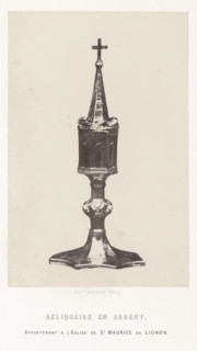 Reliquaire en argent, Silver reliquary from the Saint-Maurice church in Saint-Maurice-de-Lignon,
