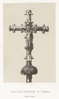 Cross of the weavers, from Saugues, Croix des tisserands de Saugues, photograph, page, number: 'PL.