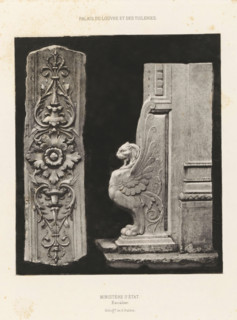Ministère d'état. Escalier, Ornaments of the stairs of the Ministry of Foreign Affairs in the