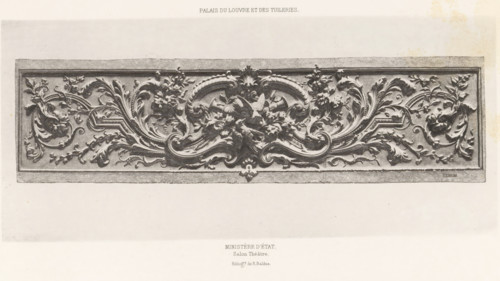 Ministère d'état. Salon théâtre, Ornament with arabesques of a salon (presumably) in the Palais des