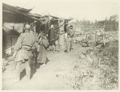 Temporary housing in Japan after an earthquake, page, photomechanical print, Japan, cliché maker: