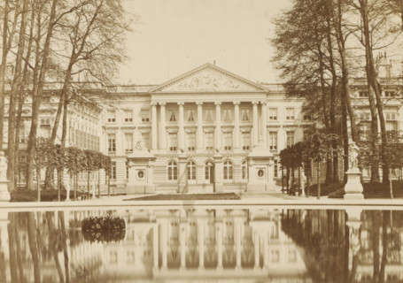 View of the facade of the Palace of the Nation in Brussels, Palais de la Nation, Bruxelles,