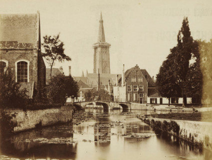Bruges, View of the Minnewater in Bruges, photograph, page, c. 1862 - c. 1872, photographer, paper,