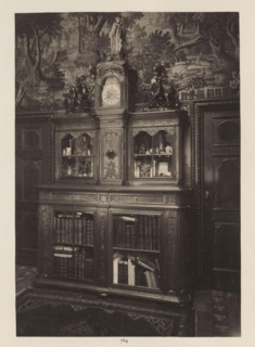 Room in the house of Antonin Terme with oak cupboard, photograph, page, Liège, c. 1880 - in or
