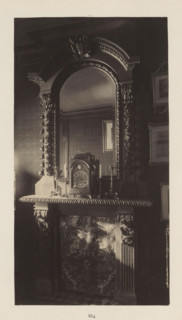 Chimney with clock in the house of Antonin Terme, photograph, page, Liège, c. 1880 - in or before