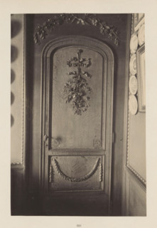 Wooden decorated door in the house of Antonin Terme, photograph, page, Liège, c. 1880 - in or