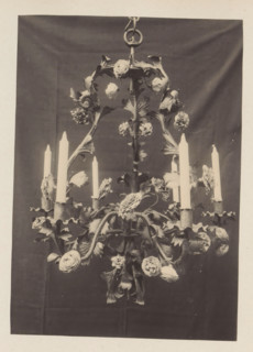 Wrought iron chandelier from the collection of Antonin Terme, photograph, page, Liège, c. 1880 - in