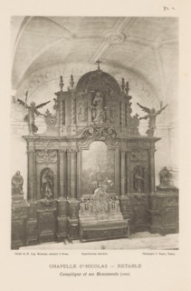 Chapelle St-Nicolas - Retable, View of an altarpiece in the Chapel of St. Nicholas in Compiègne,