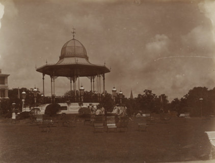 Public gardens in Shanghai, album page, photograph, Part of Album with 50 photos of a trip through