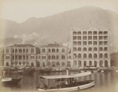 View of the Hong Kong Hotel in Hong Kong, album page, photograph, Part of Album with 50 photos of a