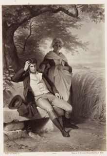 Hermann and the Mother under the Pear Tree, Photographic reproduction of a painting by AG von