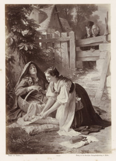 Dorothea and the Indwelling Woman, Photographic reproduction of a painting by AG von Ramberg,