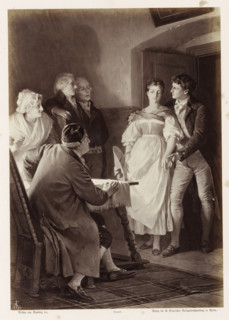 The Homecoming, Photographic reproduction of a painting by AG von Ramberg, depicting Dorothea and