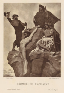 Photo reproduction of the painting Prométhée Enchainé by Émile Bin, Prométhée Enchainé,